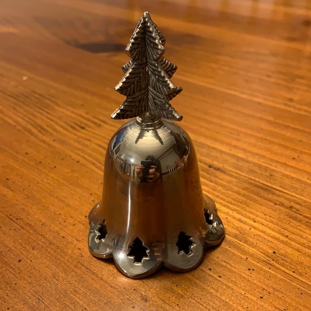 Silver Christmas Tree Bell